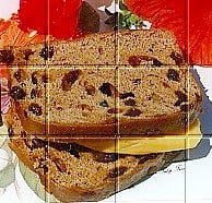 easter bun sandwich closeup